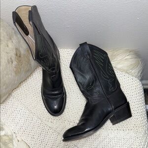 Old West Black Western Boots